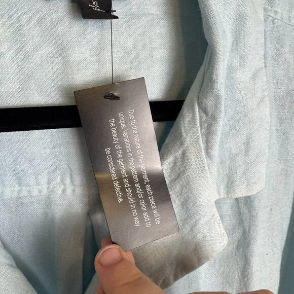 Jason Wu NWT Linen Blend Dip Dye Button Down Long Sleeve N38 - Picture 4 of 7